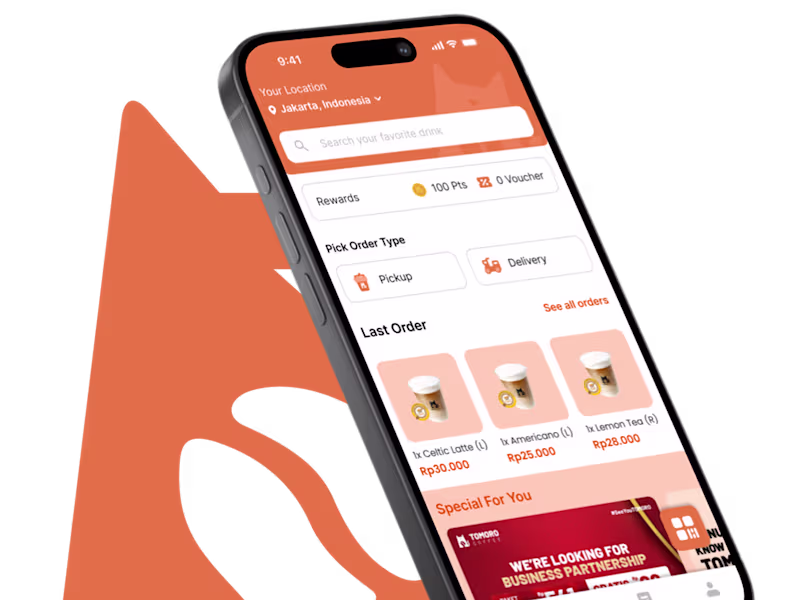 Cover image for Tomoro Coffee App Redesign