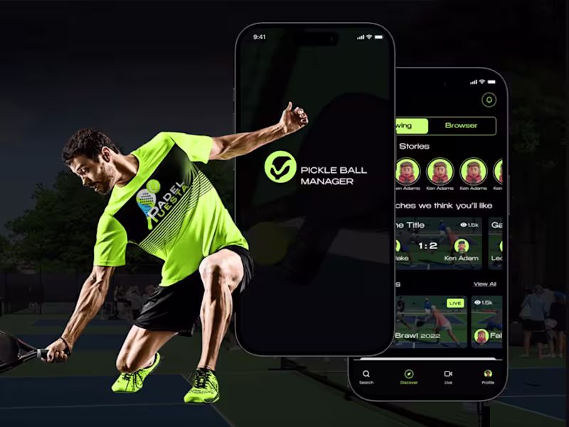 Cover image for Pickleball Manager Mobile and Web Portal Application