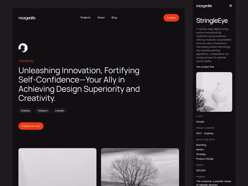 Cover image for Morganite - Framer Portfolio Template