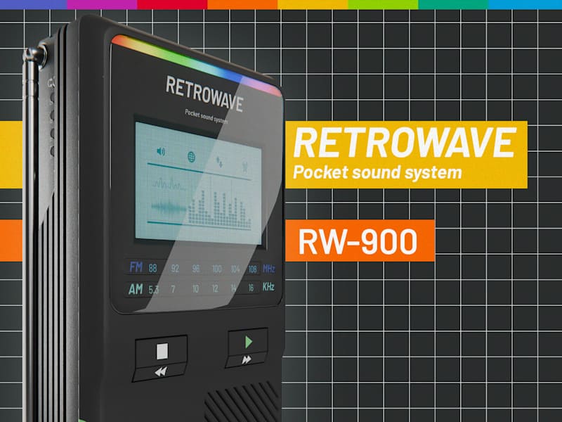 Cover image for 3D Retrowave Gadget - Blender | Substance Painter
