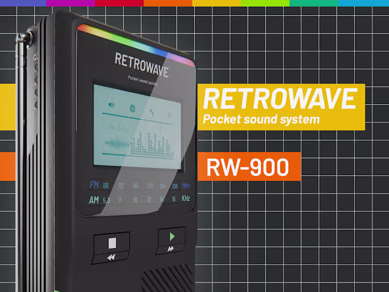 Cover image for 3D Retrowave Gadget - Blender | Substance Painter
