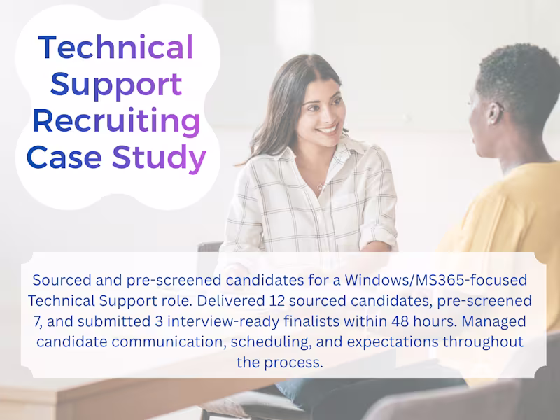 Cover image for Technical Support Recruiting Case Study
