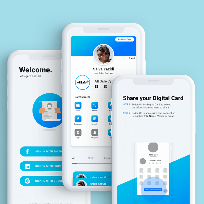 Cover image for Digital Visiting Card - App design.