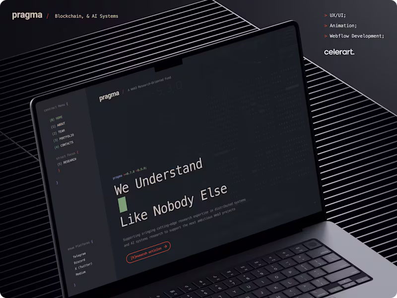 Cover image for Pragma - A Web3 Research Oriented Fiund We designed the bran...
