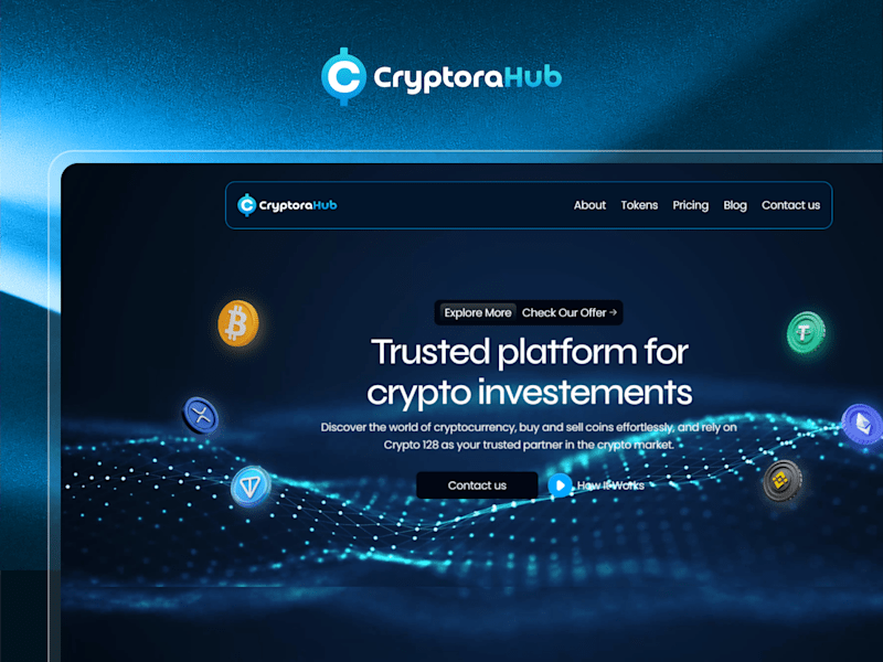 Cover image for 🚀 Cryptorahub : Crypto Trading Framer Website Template