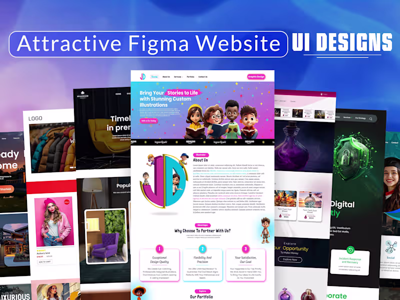 Cover image for Professional Figma Web Design | Modern UI UX Website Design