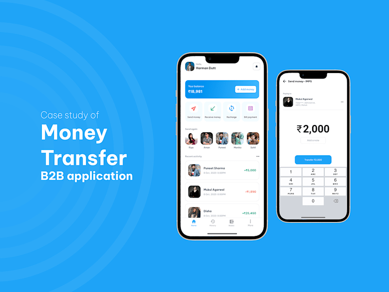 Cover image for Money transfer mobile app case study