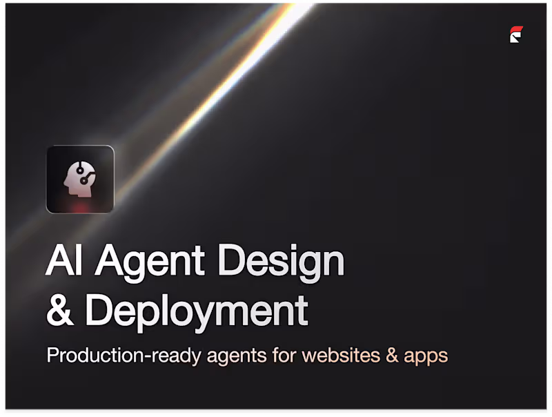 Cover image for Custom AI Agent Design, Training & Deployment