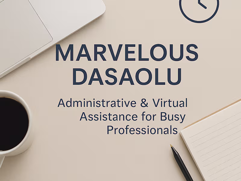 Cover image for Administrative & Virtual Assistance for Busy Professionals