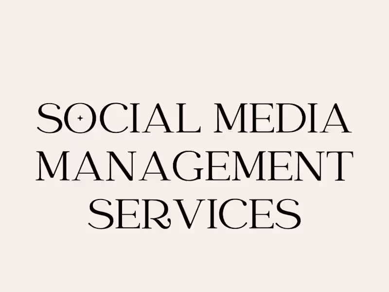 Cover image for Social Media Management Services