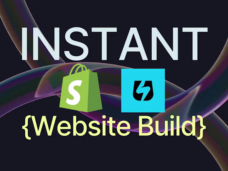 Cover image for Instant & Shopify + Website  Design | Landing Development