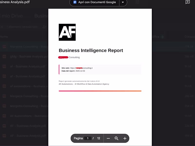 Cover image for Business Analyzer (AI Report)
