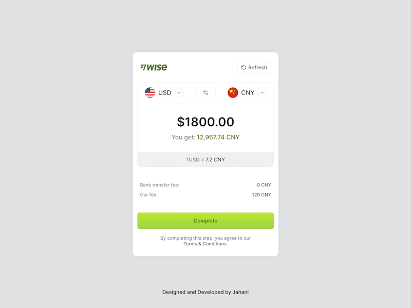 Cover image for Currency Exchange UI Design and Development