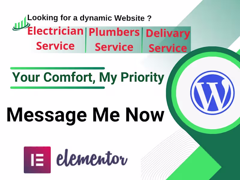 Cover image for Build Electrician, Plumber & Delivery Service Site