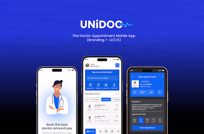 Cover image for Doctor Appointment App ✦ UI/UX Design