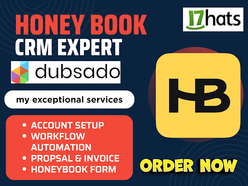 Cover image for  setup honeybook workflow automation 17hats honeybook crm flows