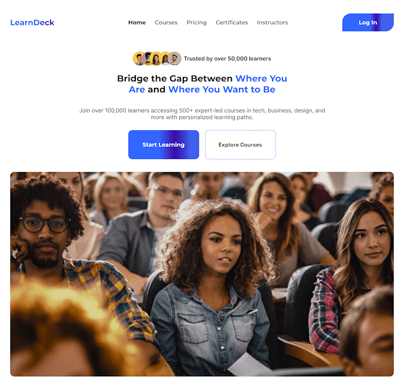 Cover image for Learning Platform Hero Exploration