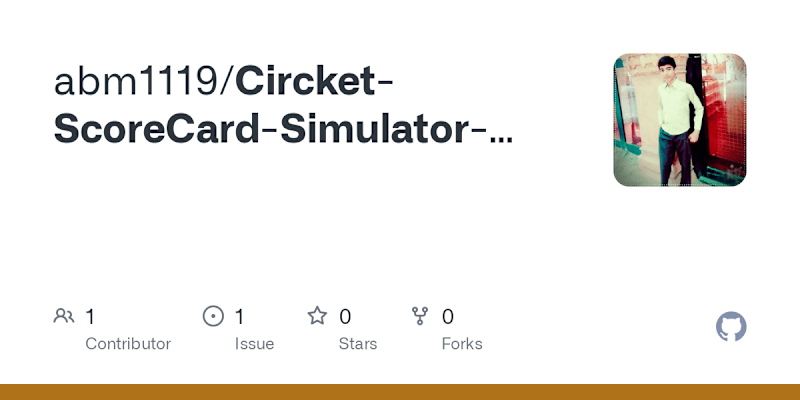 Cover image for abm1119/Circket-ScoreCard-Simulator-Java-Swing-API-