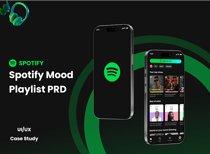 Cover image for Spotify Redesign – Mood-Based Listening Experience