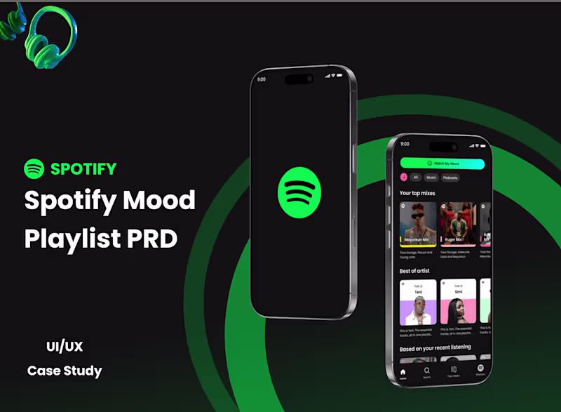 Cover image for Spotify Redesign – Mood-Based Listening Experience