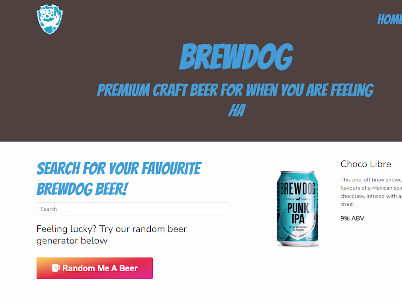 Cover image for Brewdog Website