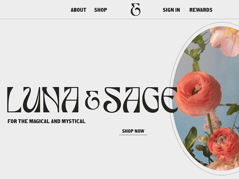 Cover image for Luna & Sage - Brand Design + E-Commerce Website UI - Homepage