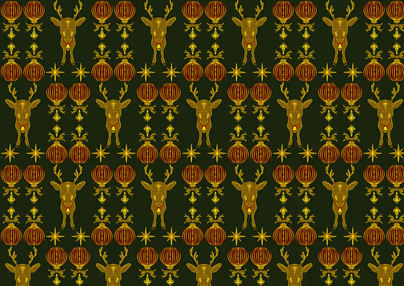 Cover image for Luxury Reindeer Christmas Print A festive winter pattern ser...
