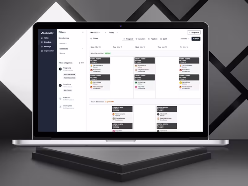 Cover image for Athletify's Sports Staff Scheduling Platform