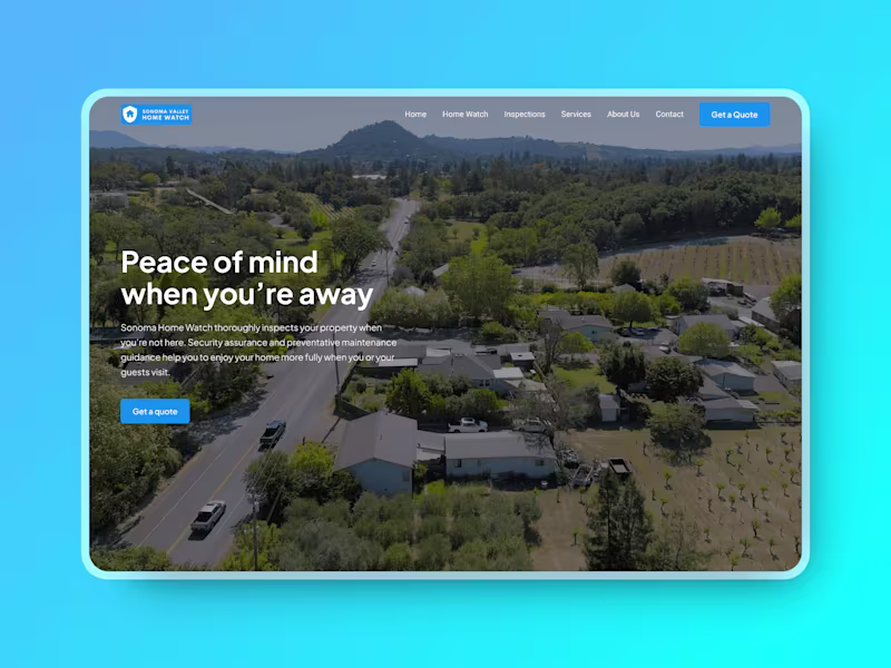 Cover image for Sonoma Home Watch - Web Design & Webflow Development