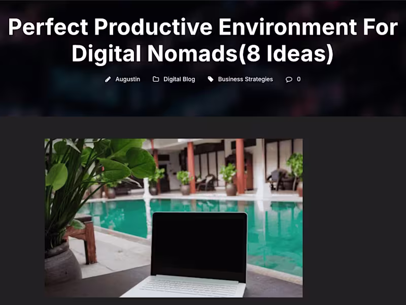 Cover image for Creating the Perfect Productive Environment for Digital Nomads