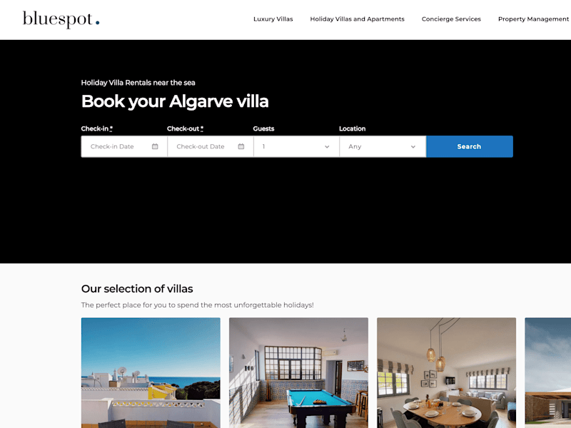 Cover image for Dynamic Website for Holiday Rental Company
