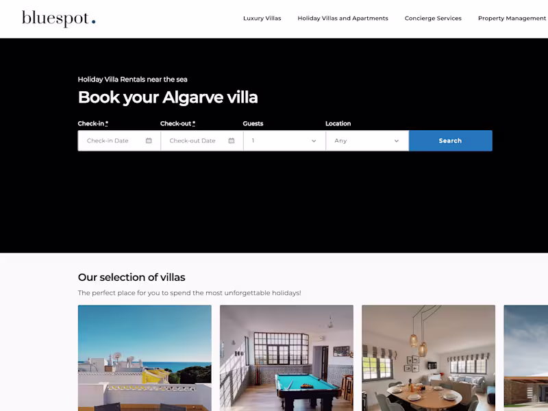Cover image for Dynamic Website for Holiday Rental Company