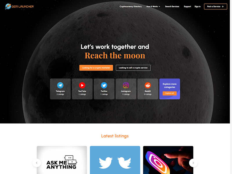 Cover image for Gem Launcher - Crypto Marketing Platform