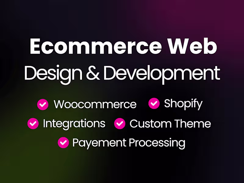 Cover image for E-commerce Web Development