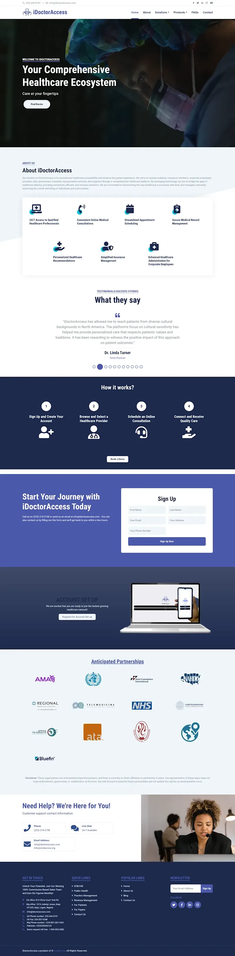 Cover image for iDoctorAccess - Full website Design & Development