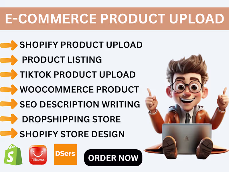 Cover image for I will do product listing and upload products to your Shopify 