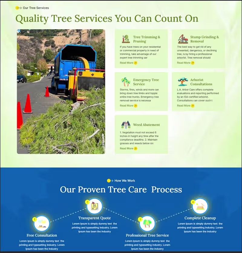 Cover image for La Arbor Care WordPress Website Development