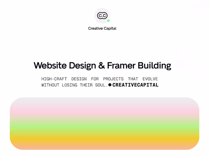 Cover image for Website Design & Framer Building