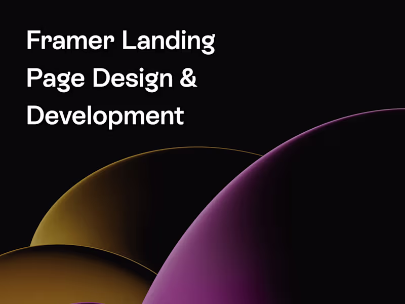 Cover image for Custom Landing Page Design & Development with Framer