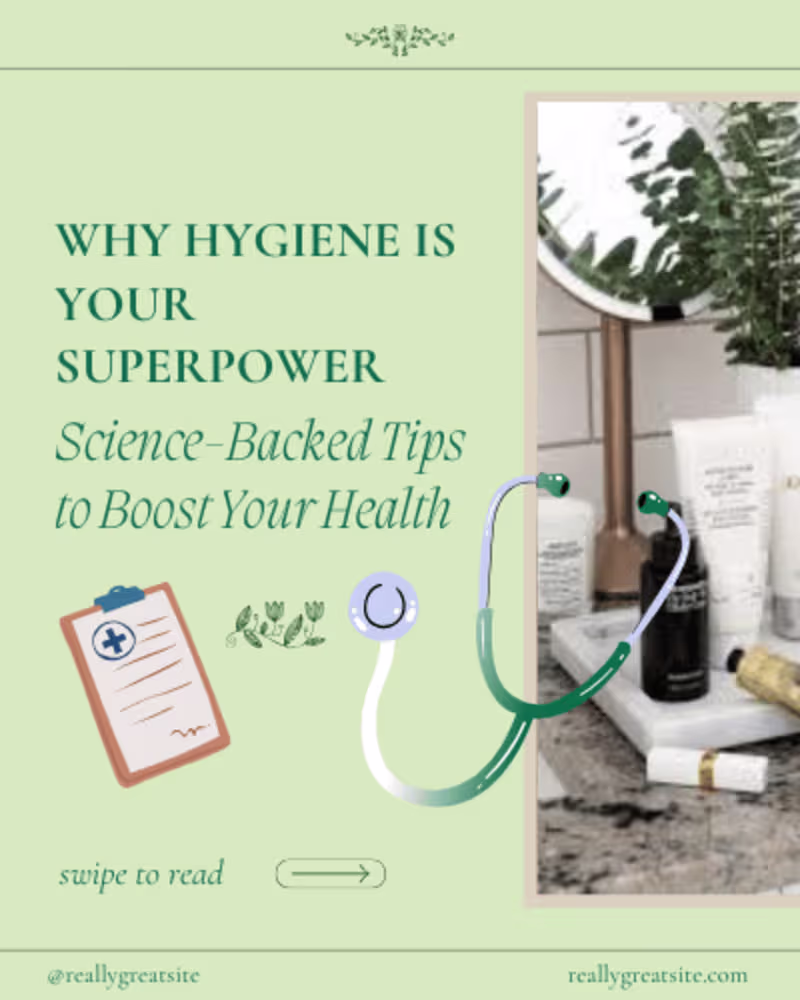 Cover image for IG Carousel Sample – Health & Hygiene Tips (Canva Design)