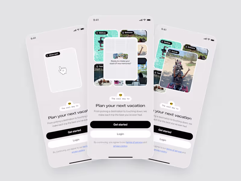 Cover image for Onboarding screen for a travel