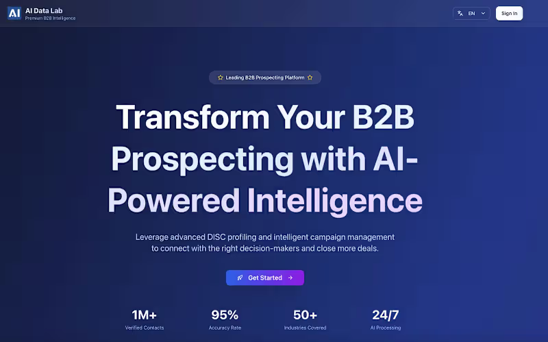 Cover image for AI Powered B2B Prospecting Platform