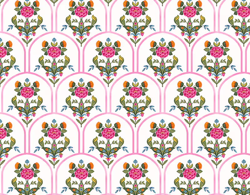 Cover image for Mughal flower pattern