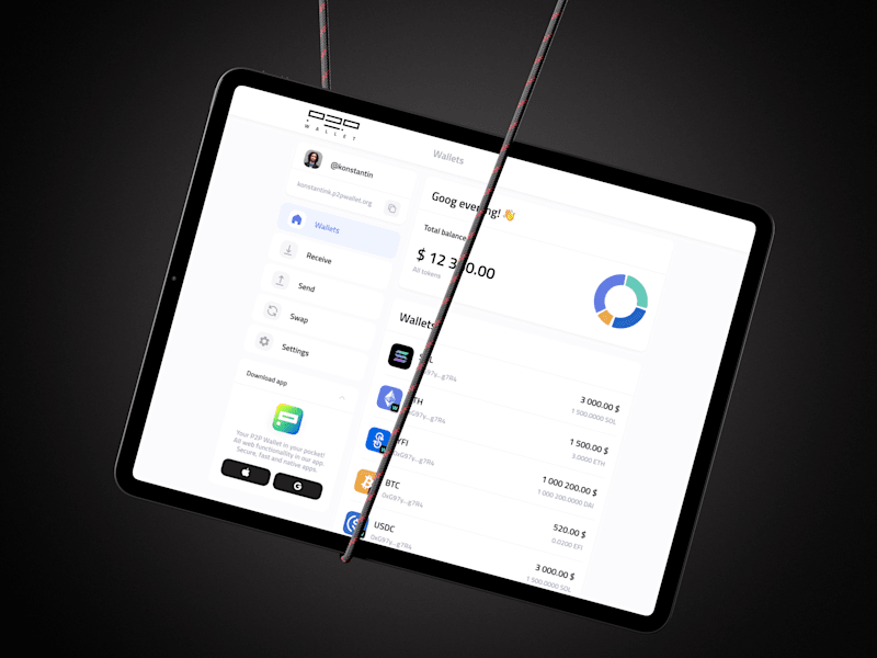 Cover image for P2P Wallet Desktop / Main Page (All conditions inside)