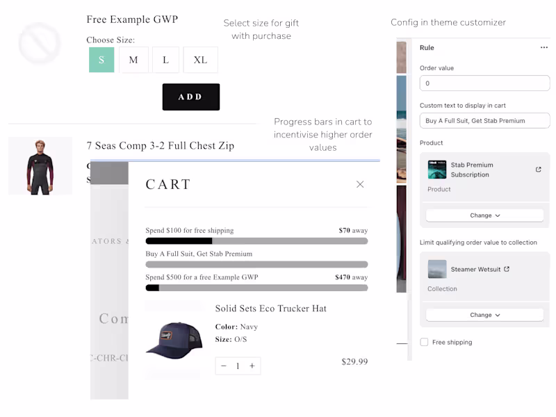Cover image for Custom gift with purchase feature (Shopify)