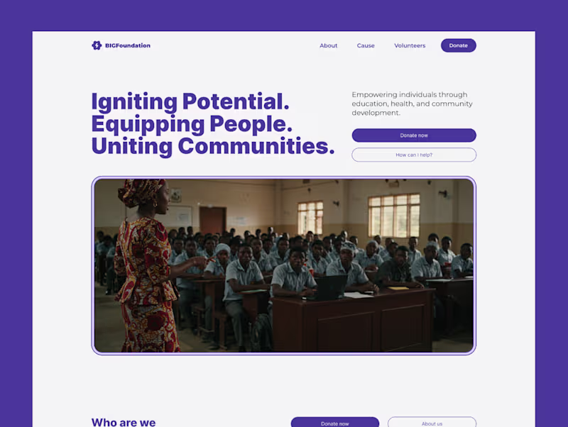 Cover image for Web Design & Development for BIGFoundation