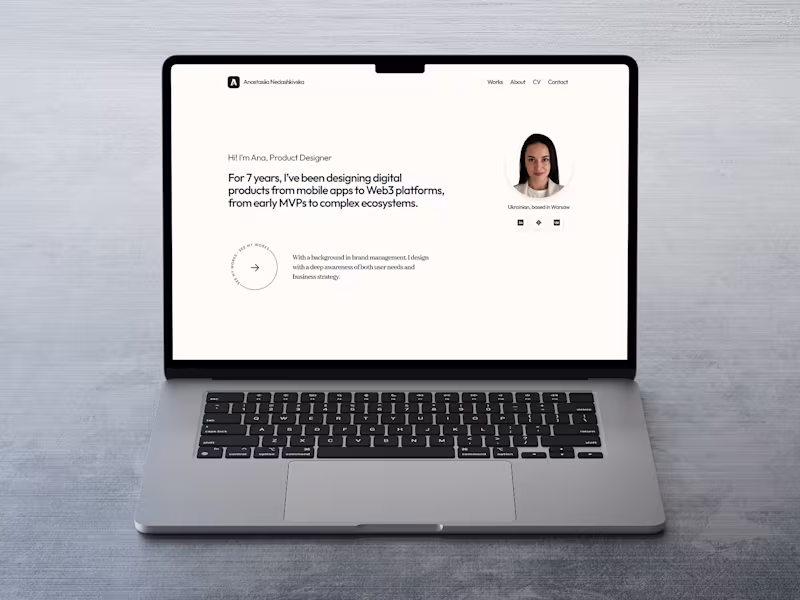 Cover image for Anastasiia's Personal Portfolio Website Development