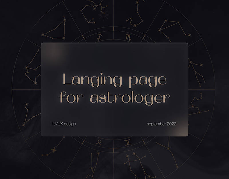 Cover image for Landing page for Astrologer on Behance