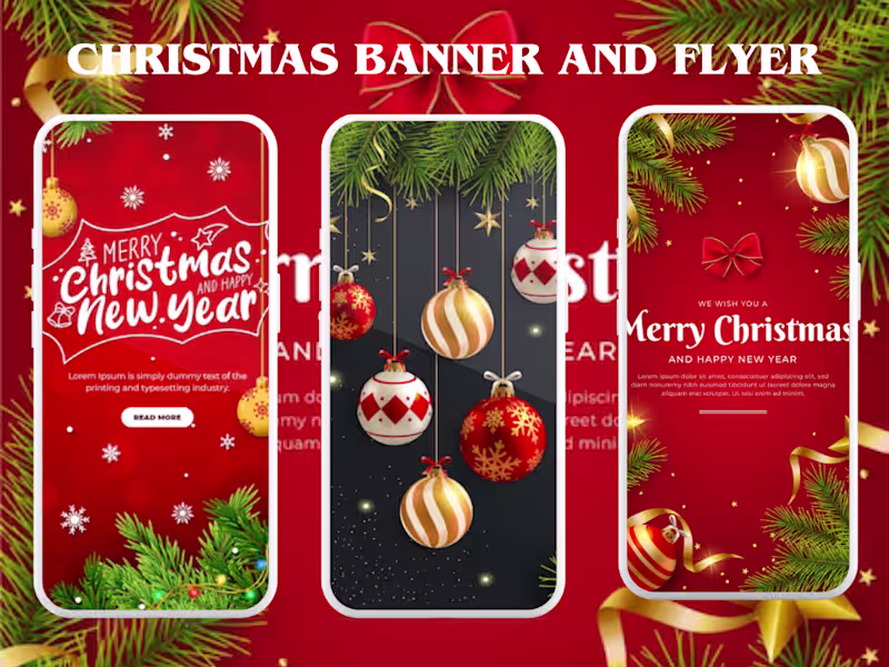 Cover image for Christmas Banner And Flyer
