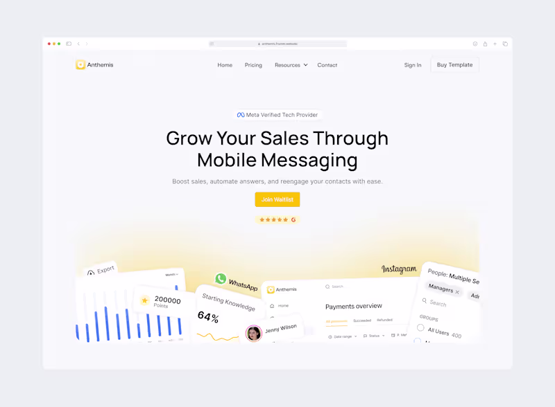 Cover image for Anthemis Framer Template